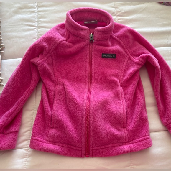 Columbia Kids Pink Fleece Jacket - Picture 1 of 3